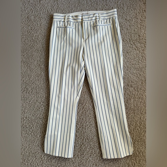 Anthropologie Essential Slim Crop Stripe Trouser - Picture 3 of 11